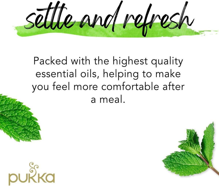 Pukka Herbal Organic Teas Tea Sachets Caffeine Free - Three Mint (100 Sachets)