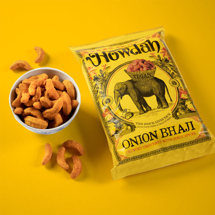 Howdah Onion Bhaji 150g Savory and Oniony Delicious Garam Masala Crispy Snacks