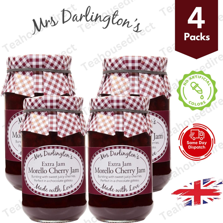 Darlington's Morello Cherry Jam 340g, A Jar of Cherry Indulgence 4 Packs