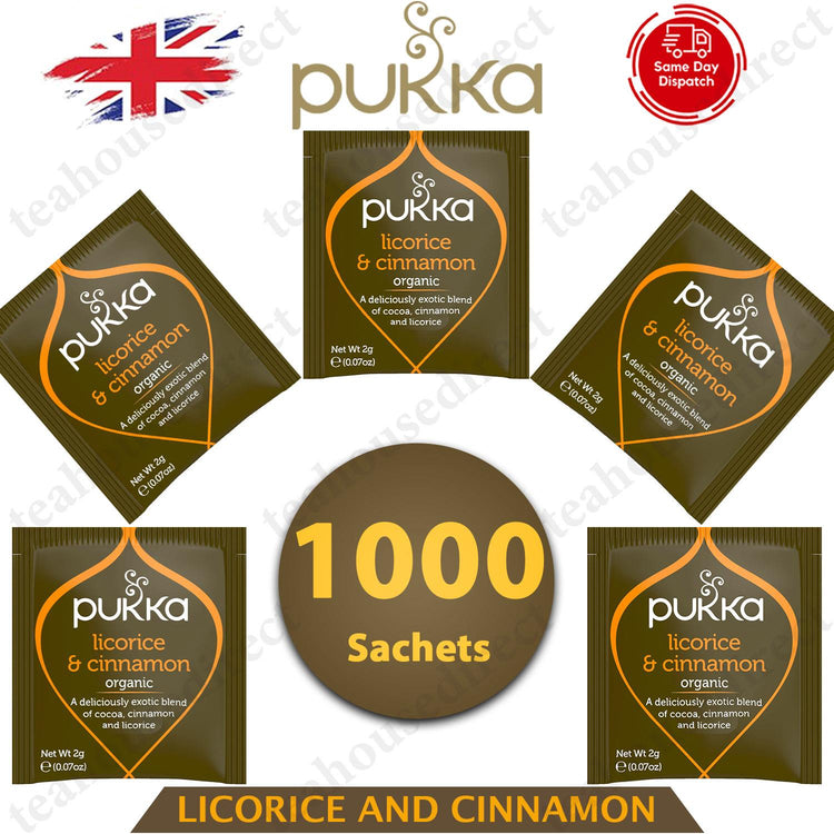 Pukka Herbal Organic Teas Tea Sachets - Licorice & Cinnamon (1000 Sachets)