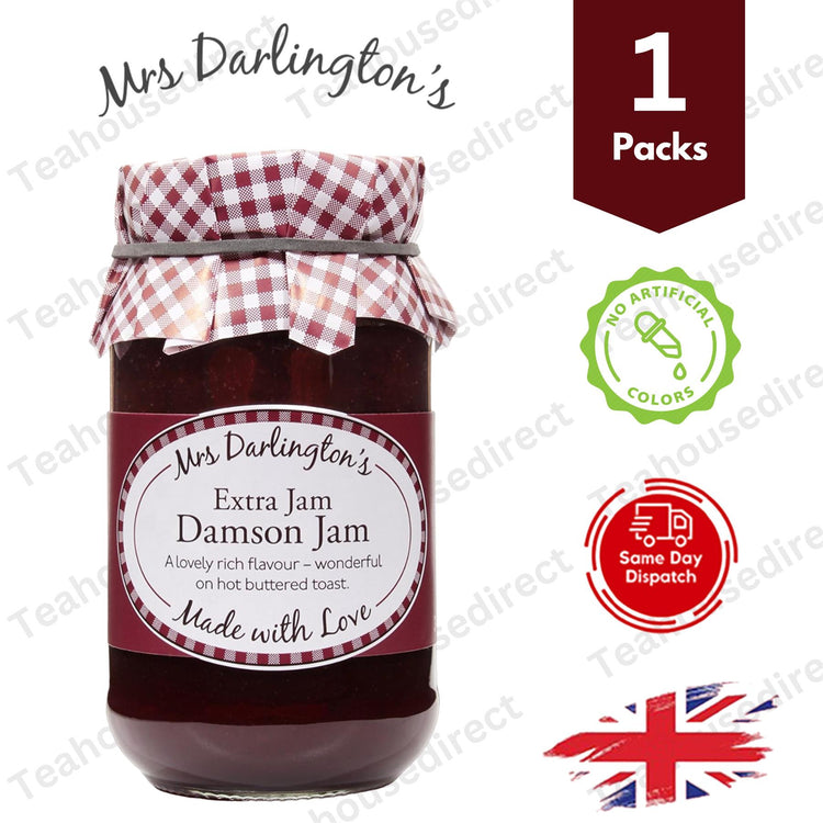 Darlingtons Damson Jam 340g, Deep and Delicious - 1 Pack