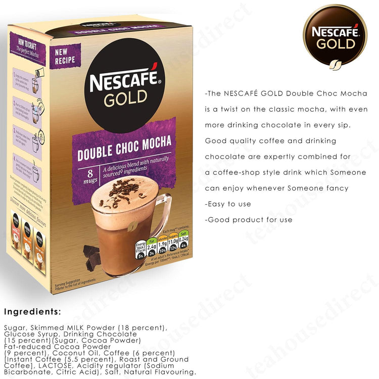 Border Biscuits Gift Set Hamper with Various Flavours | Nescafe Gold Double Choco Mocha| 10 Lotus Biscoff | Walkers Shortbread Round Different Flavours Biscuits | Luxury Blue Gift Set
