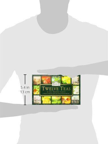 Ahmad Tea Twelve Teas Selection Pack 60 Foil Wrapped Teabags Sachets 12 Flavours