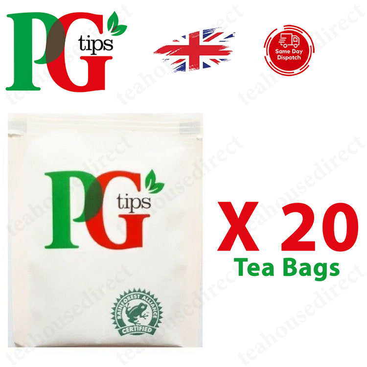 PG Tips Tea Bags Sachets - Individual Enveloped Tagged Tea Bags - 100% Black Tea