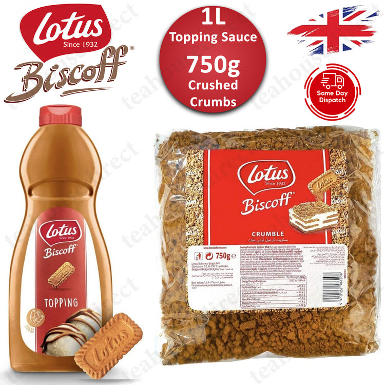 Lotus Biscoff Crumb 750g & Lotus Biscoff Topping Sauce 1kg