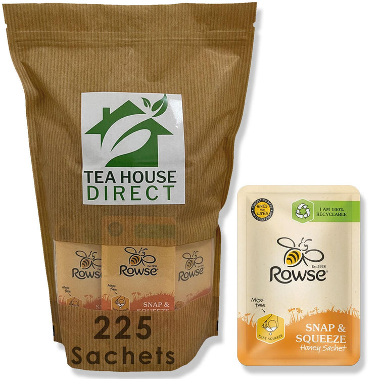 Rowse Snap & Squeeze Honey Sachet Mess-Free Easy, Tasty, and Convenient Perfect Portion Control for Honey Lovers - 225 Sachets